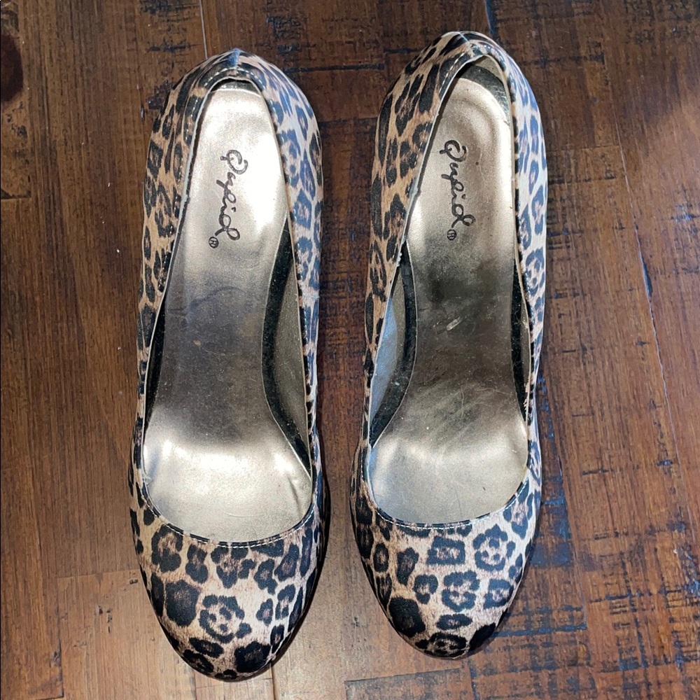Leopard /Cheetah Print Women's Sky High Stiletto Platform Pumps